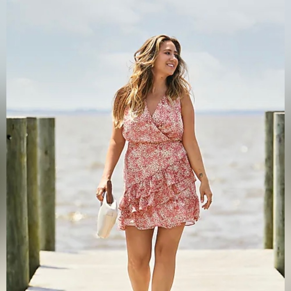 Paisley wrap front dress